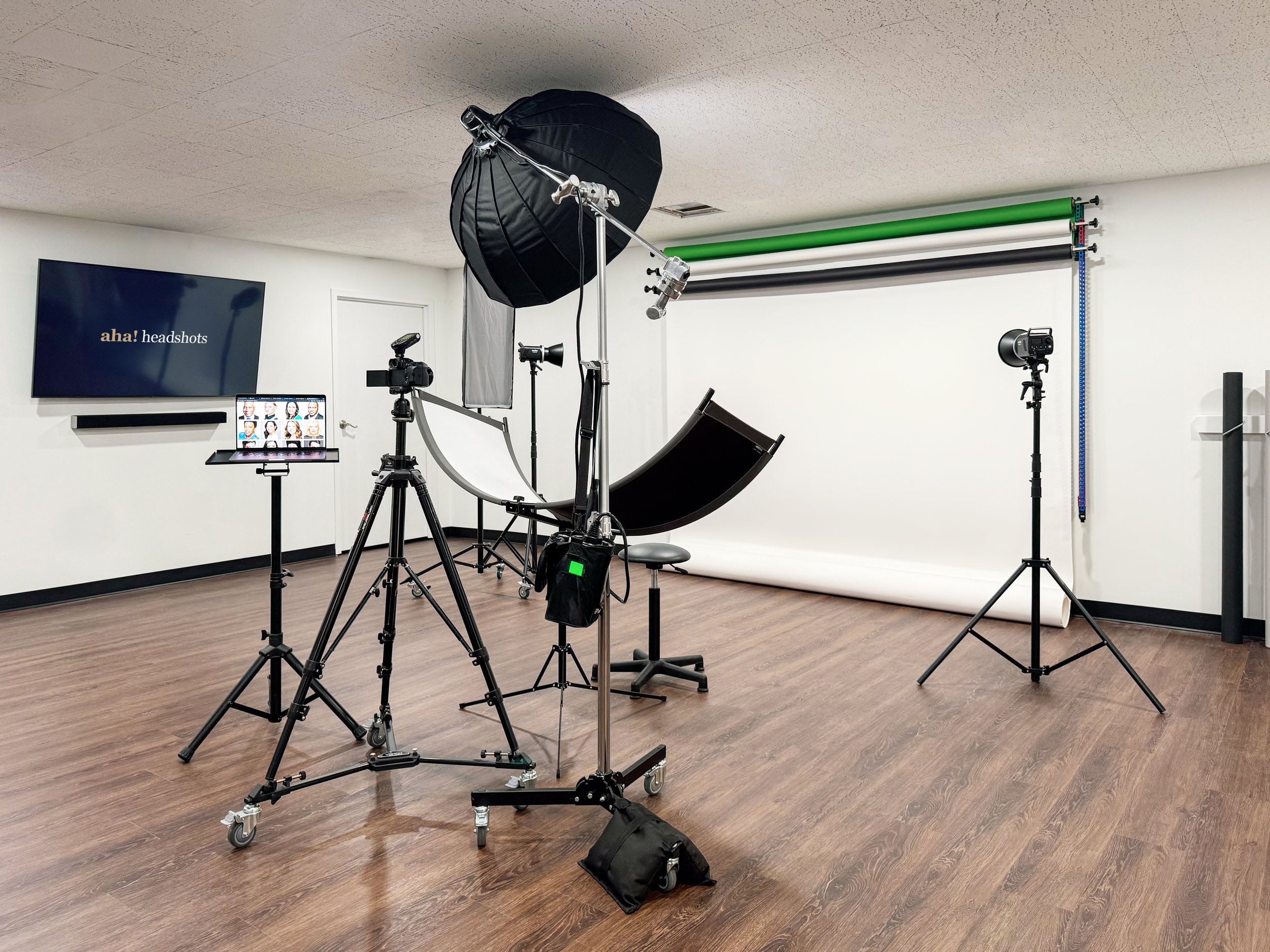 Aha! Headshots studio setup